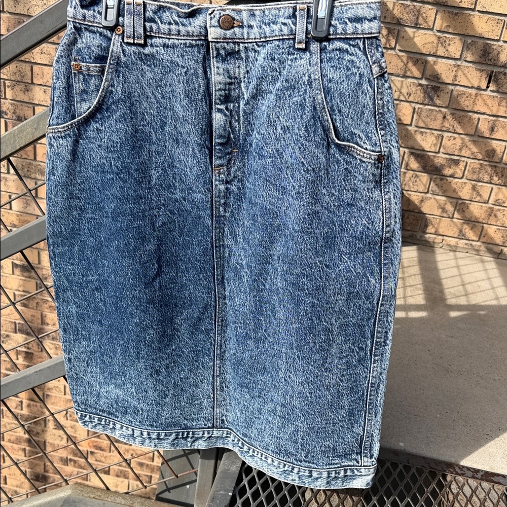Lee Blue Denim Pencil Skirt